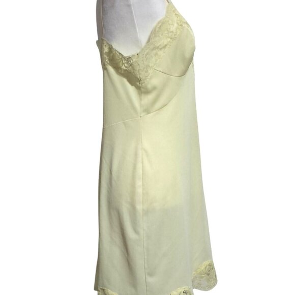 Vintage Sears Dress Slip Size 36 Pale Yellow Undergarment Lingerie Non Cling - Picture 7 of 11